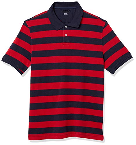 Red/Navy, Rugby Stripe