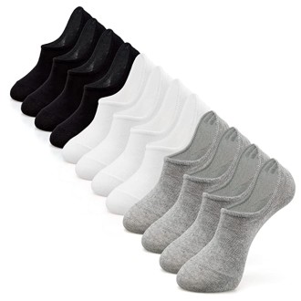 IDEGG Women and Men No Show Socks Low Cut Anti-slid Cotton Athletic Casual Socks