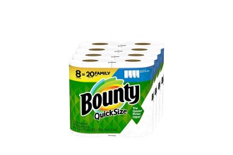 Bounty Quick Size Paper Towels, White, 128 Count (Pack of 8)